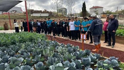 EKAL öğrencileri, Bahçem Çayırova’da hasat yaptı