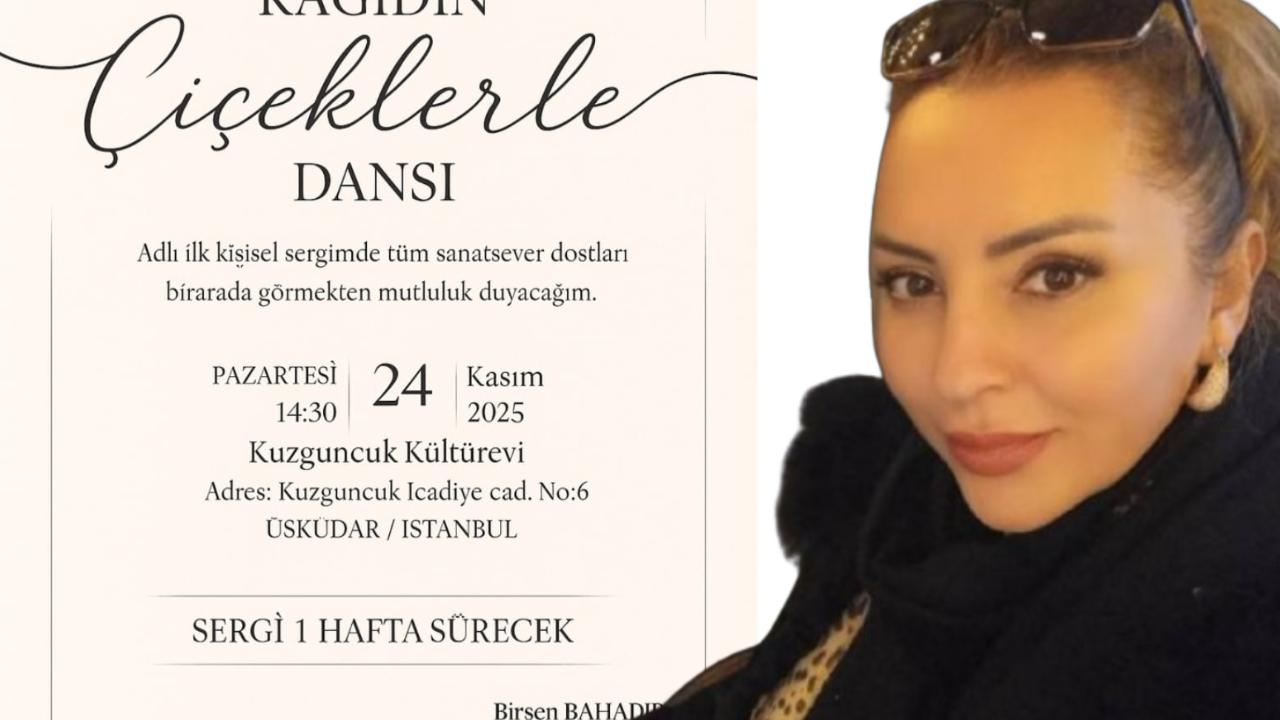 Darıcalı Birsen Bahadır’dan “Kağıdın Çiçeklerle Dansı” Sergisi