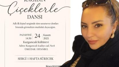 Darıcalı Birsen Bahadır’dan “Kağıdın Çiçeklerle Dansı” Sergisi
