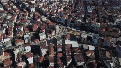 Gebze'deki enkaz bölgesi dronla görüntülendi