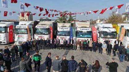 Gebze’den Gazze’ye Kardeşlik Eli: 10 Tır Yardım Dualarla Yola Çıktı