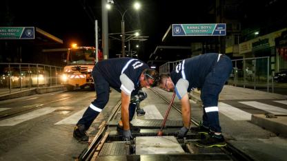 Tramvayda 7/24 durmaksızın hizmet