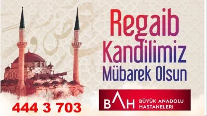 BAH Regaib Kandil ilanı