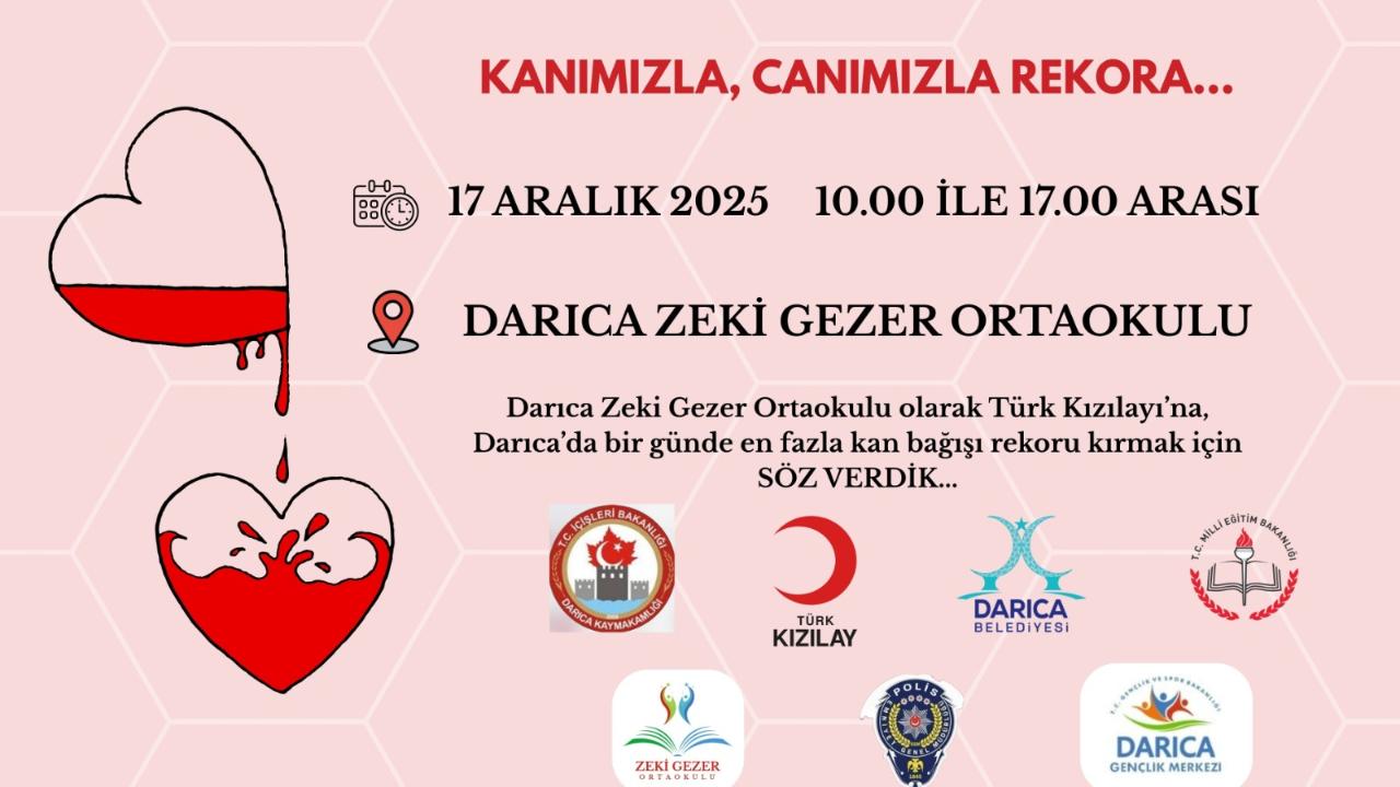 Darıca'da Kan Bağışı için rekor kıracaklarına söz verdiler