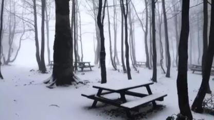 Kartepe’de kar manzarası