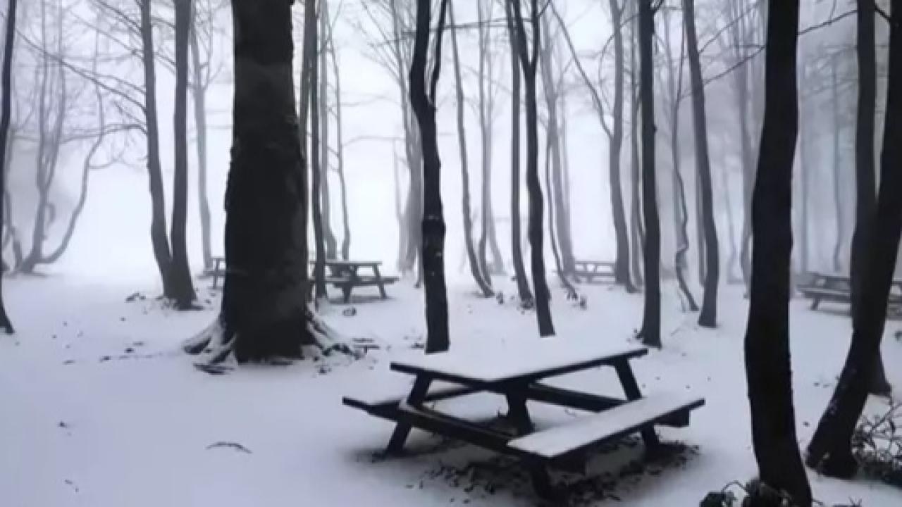 Kartepe’de kar manzarası