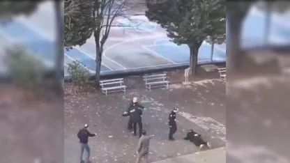 Kızına şantaj yapan kişiyi lise bahçesinde tabancayla rehin aldı