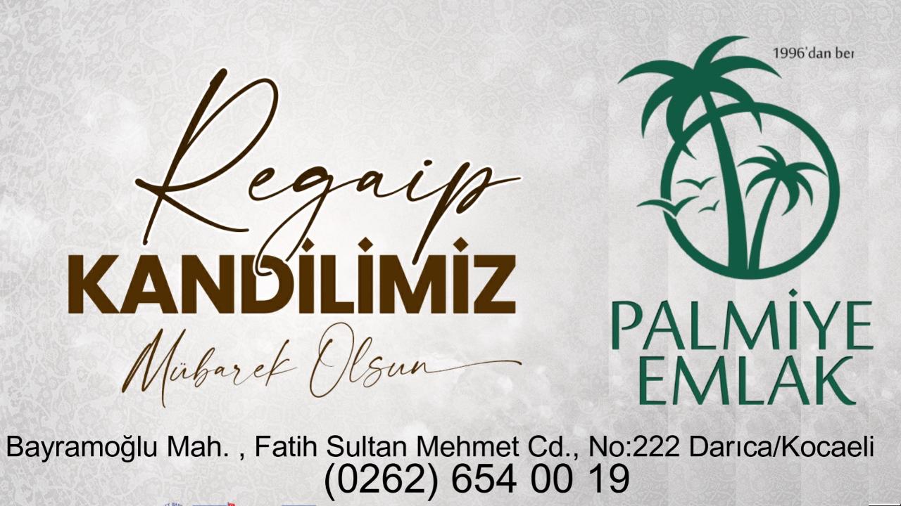 Palmiye Regaib Kandil ilanı