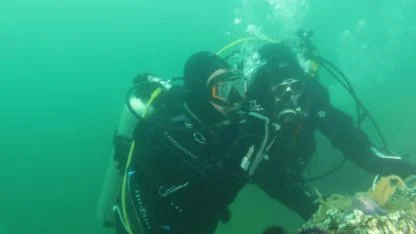 Başkan Büyükakın, bu kez Eskihisar’da dalış yaptı