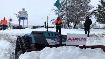 Büyükşehir’den karla mücadelede robotik teknoloji