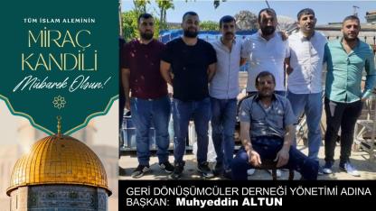 Geri dönüşümcüler derneği kandil ilanı
