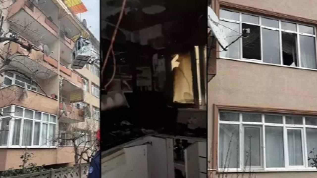 Apartman dairesinde çıkan yangında evli çift dumandan etkilendi