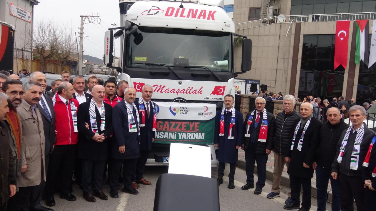 Gebze Ticaret Odası’ndan Gazze'ye 2 TIR dolusu yardım malzemesi