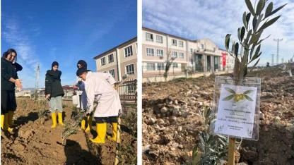 Hatay’a Depremde Yitirilen Öğretmenler İçin Zeytinlik