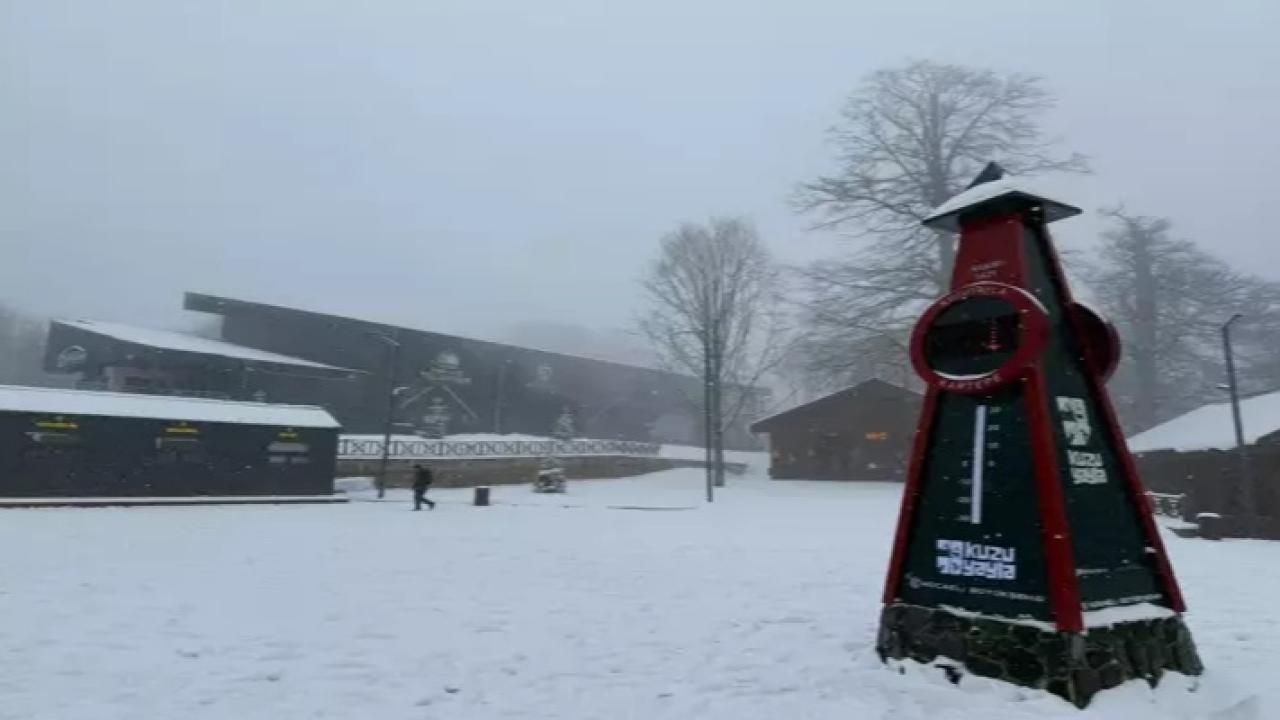 Kartepe'de kar yağışı etkili oldu