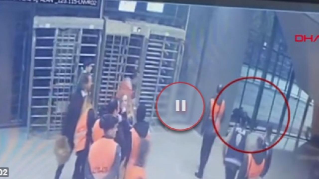 Kocaelispor-Beşiktaş maçında taraftarın tribünden düştüğü anlar kamerada