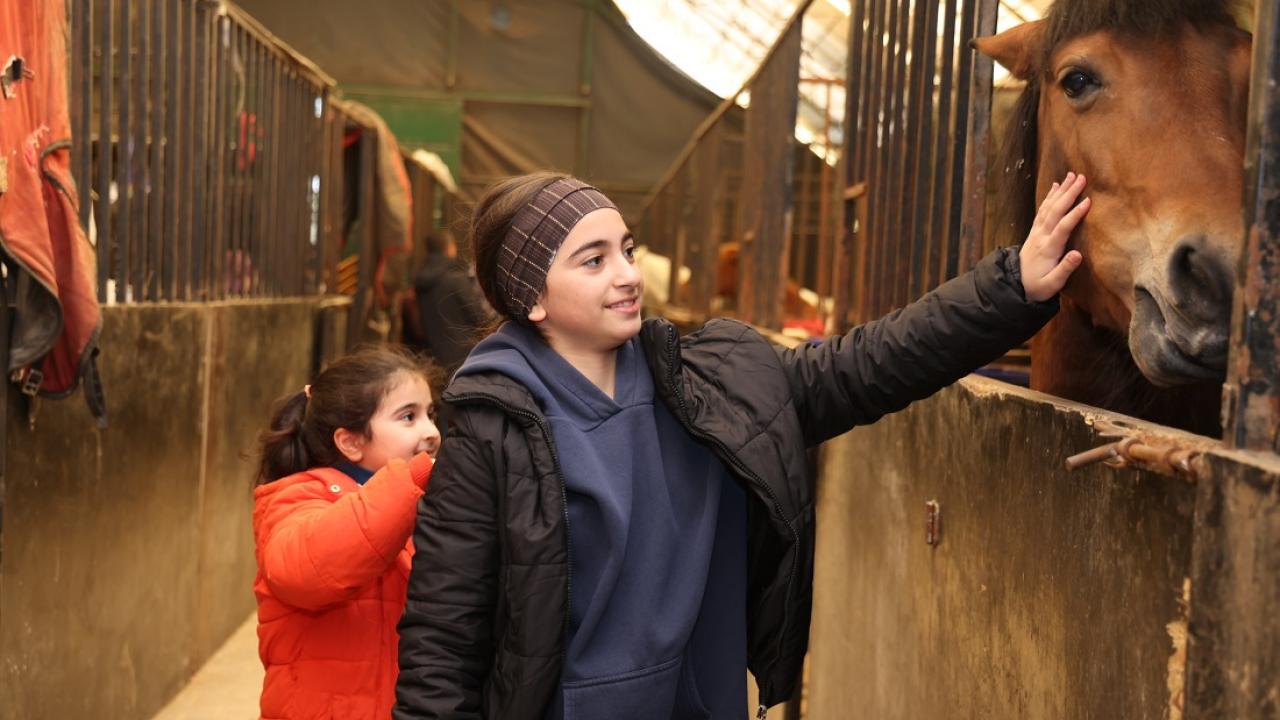 Ara tatilde 230 çocuk binicilikle tanıştı