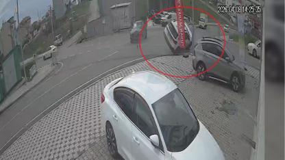 7 Kişinin yaralandığı kaza güvenlik kamerasında