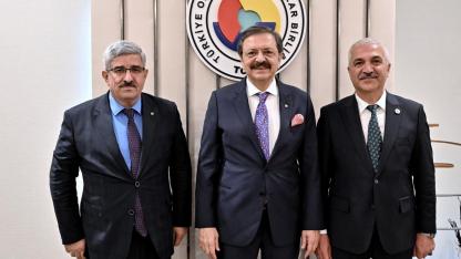 GEBZE TİCARET ODASI YÖNETİM KURULU BAŞKANI ASLANTAŞ, TOBB BAŞKANI HİSARCIKLIOĞLU İLE