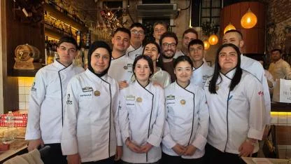 Genç şef adayları, işi ustasından öğrendi