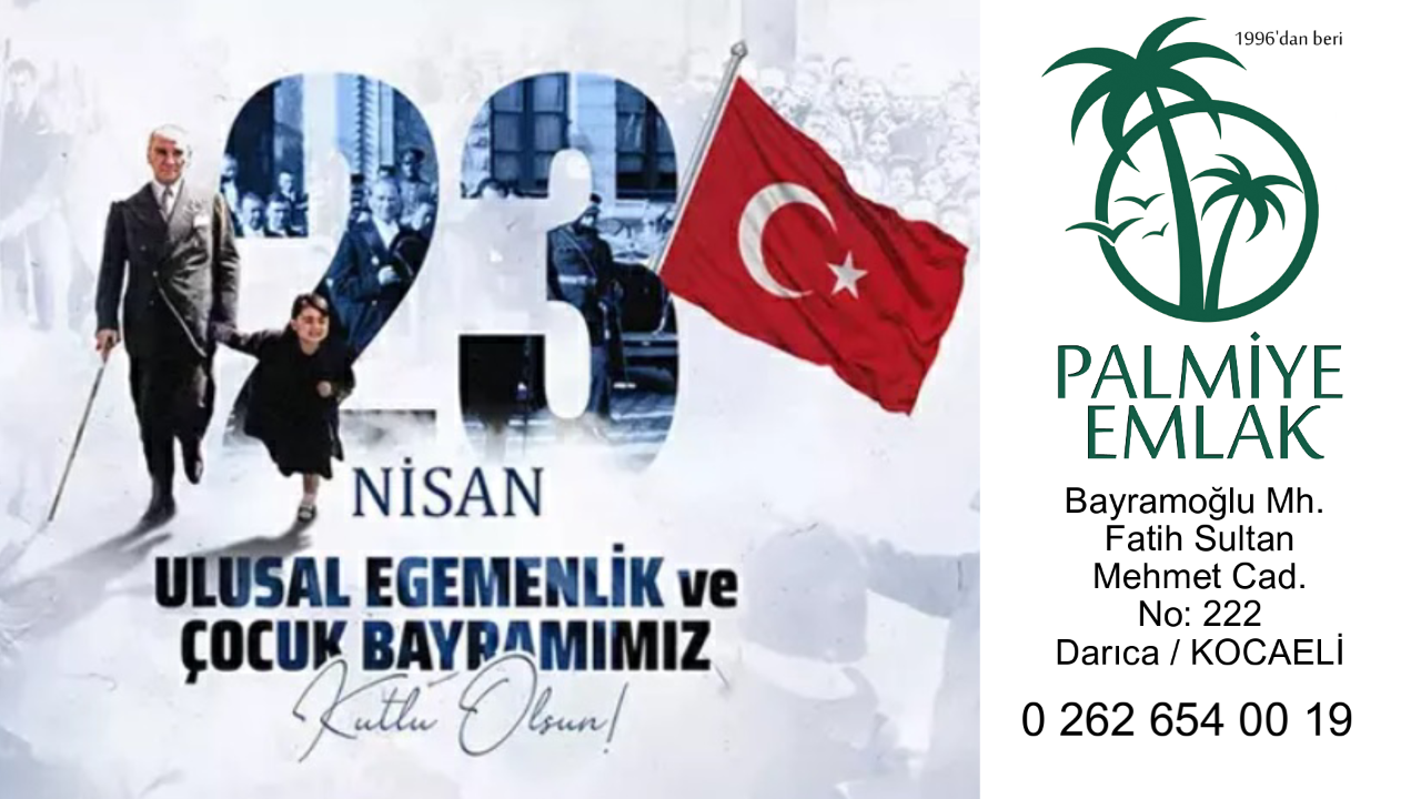 Palmiye Emlak 23 Nisan ilanı