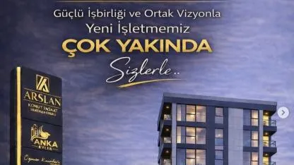 Arslan Konut İnşaat Şirketler Grubu, yeni şirket binasının açılışı için geri sayıma başladı