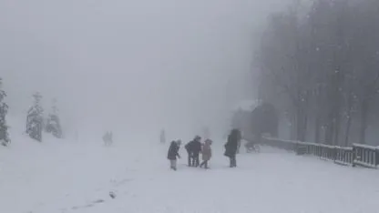 Kartepe, mayıs ayında beyaza büründü