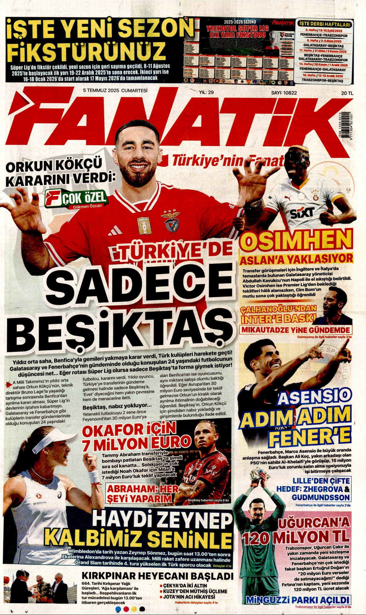 FANATİK Gazete Manşeti