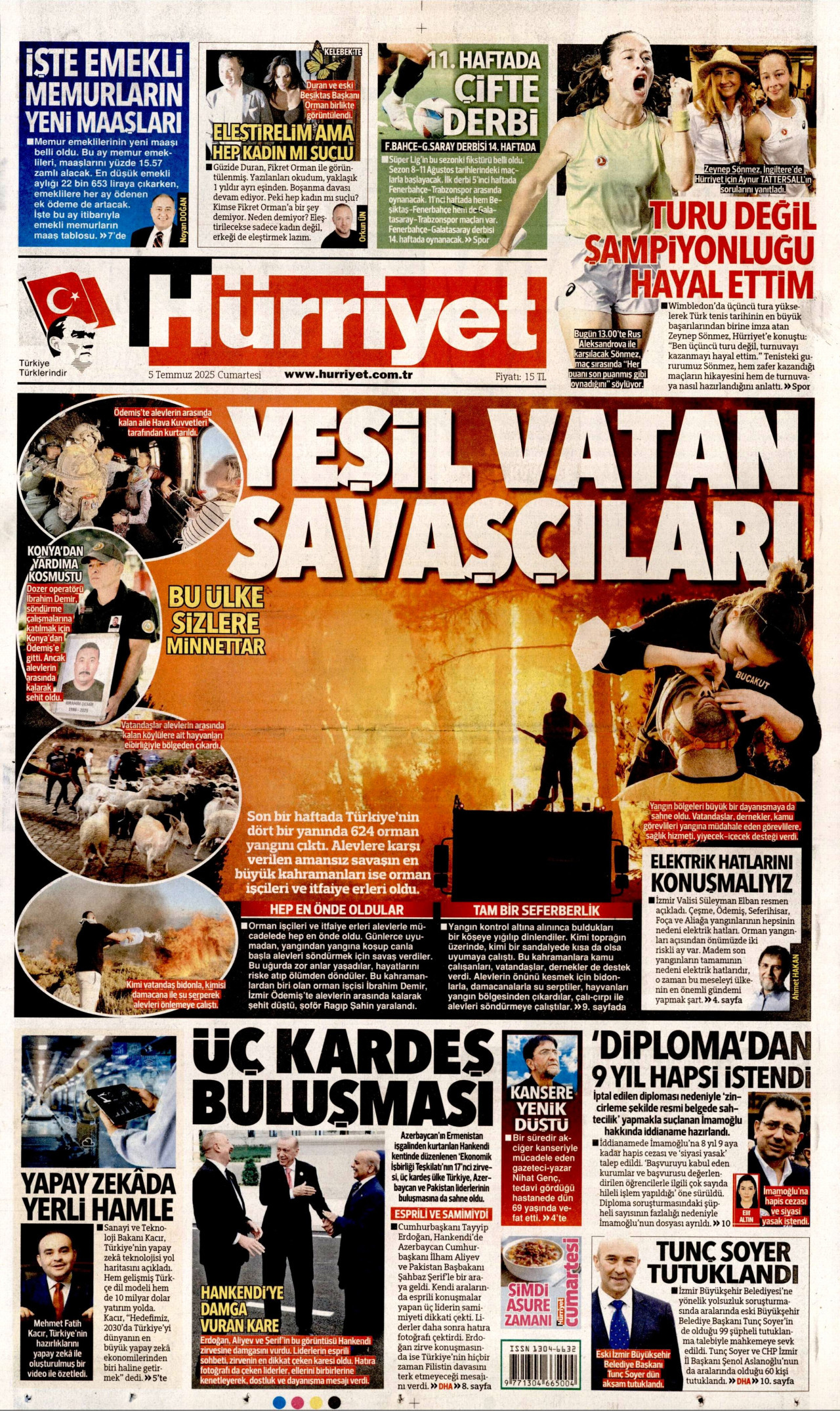 HÜRRİYET Gazete Manşeti