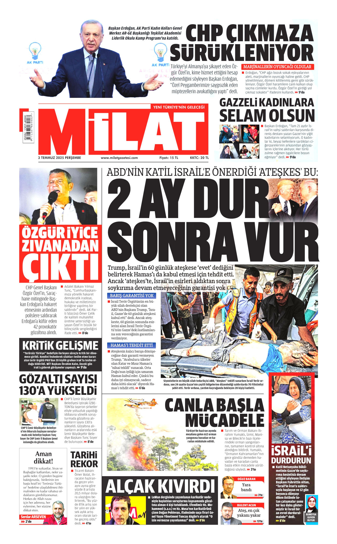 MİLAT Gazete Manşeti