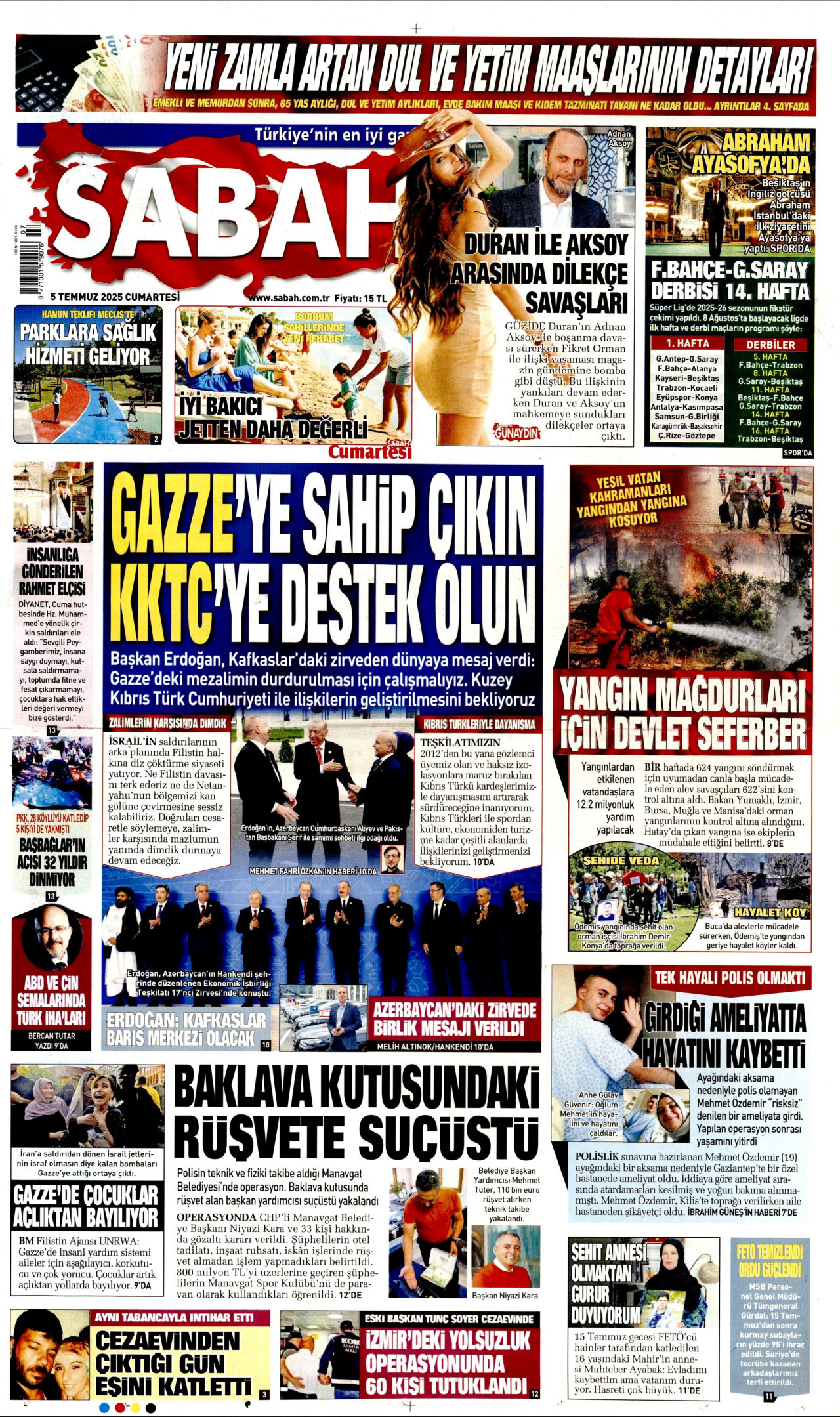 SABAH Gazete Manşeti
