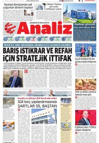 Analiz Gazete Manşeti