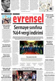 Evrensel Gazetesi Gazete Manşeti