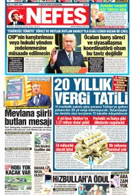 Nefes Gazetesi Gazete Manşeti