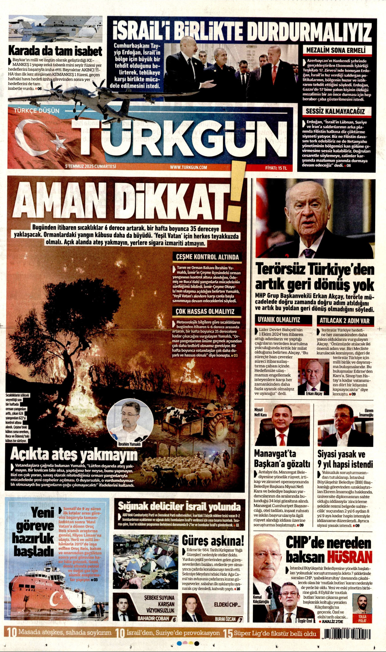 TÜRKGÜN Gazete Manşeti