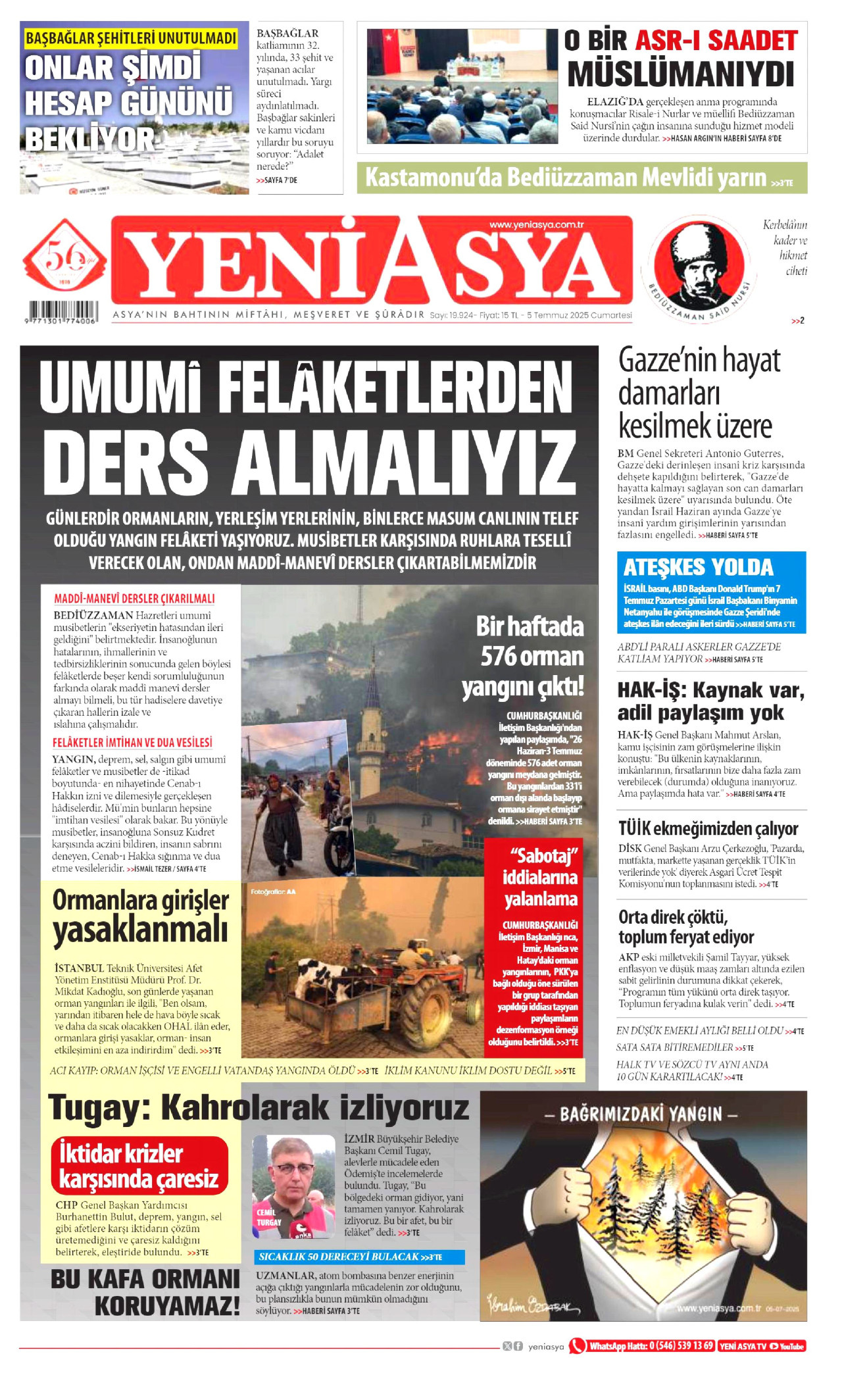 YENİ ASYA Gazete Manşeti