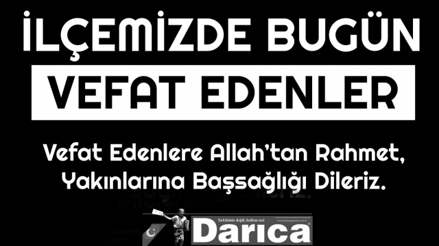 Aramızdan Ayrılanlar / 27 Mayıs 2025 Salı